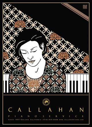 David Lance Goines poster for Callahan Piano